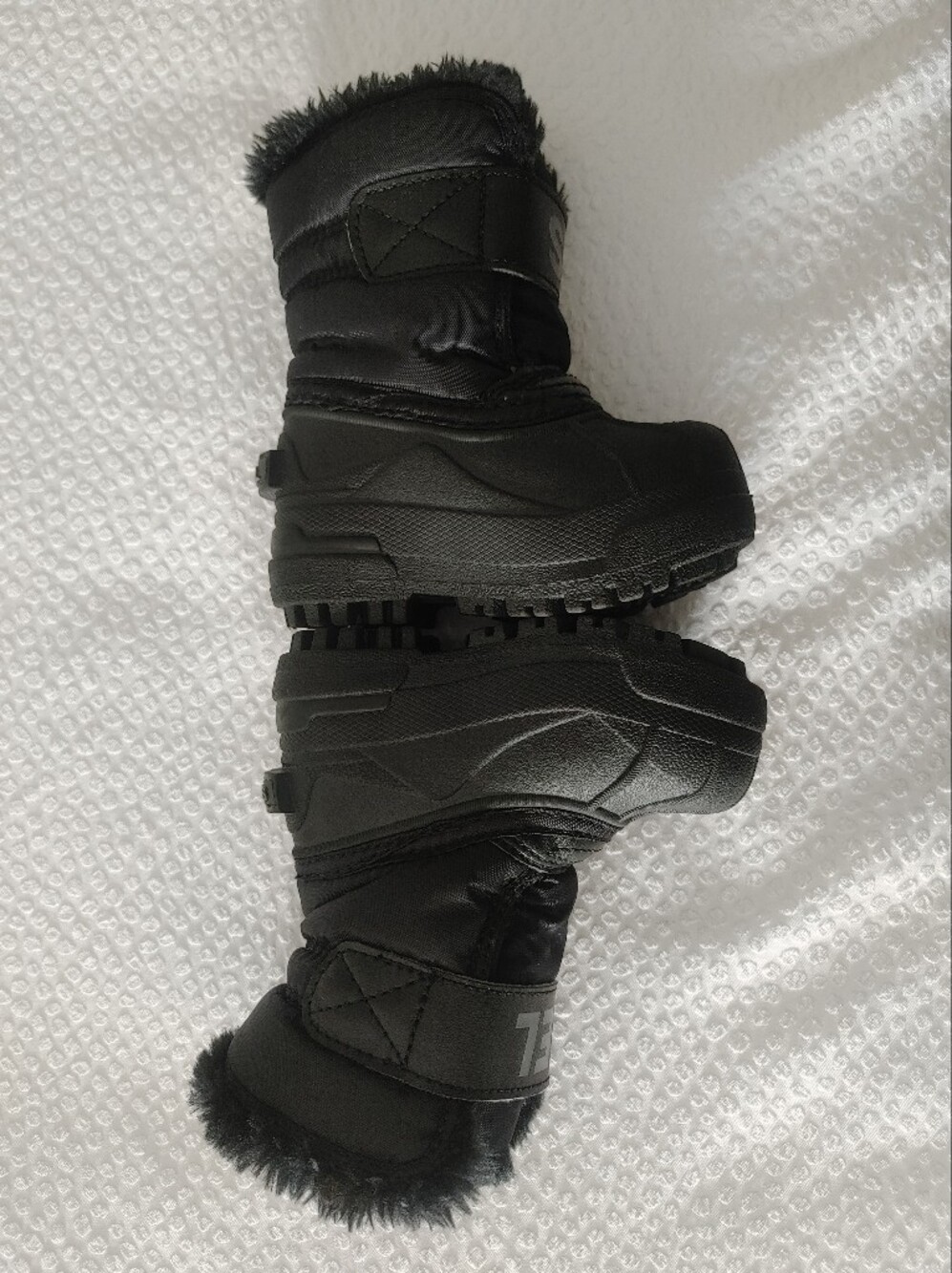 Sorel Kids Snow Commander Waterproof Black Winter Fur-Trim Boots 5 - Picture 11 of 13